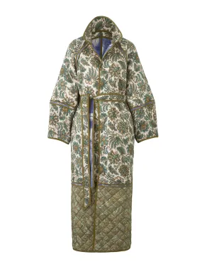 Quilted raglan coat