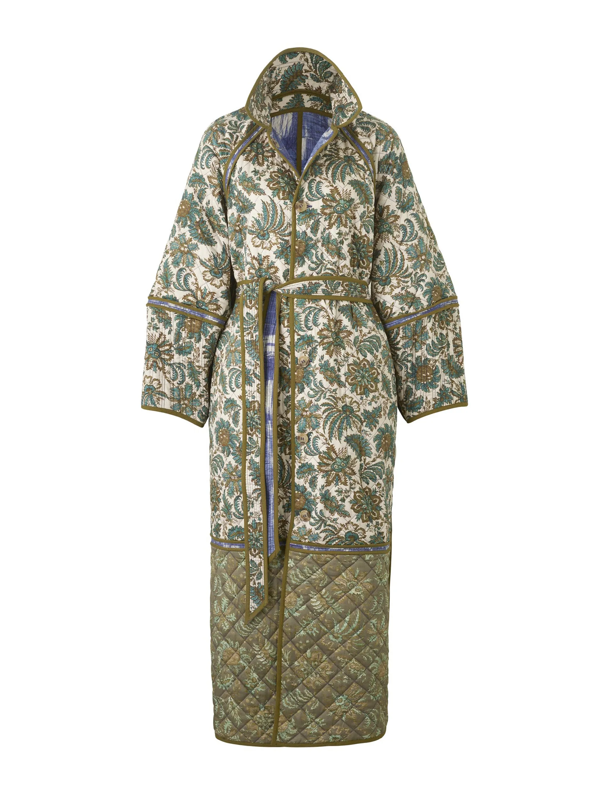 Quilted raglan coat