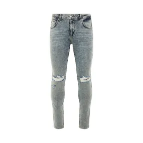 R1D Destroyer Denim Jeans in Blue Cream
