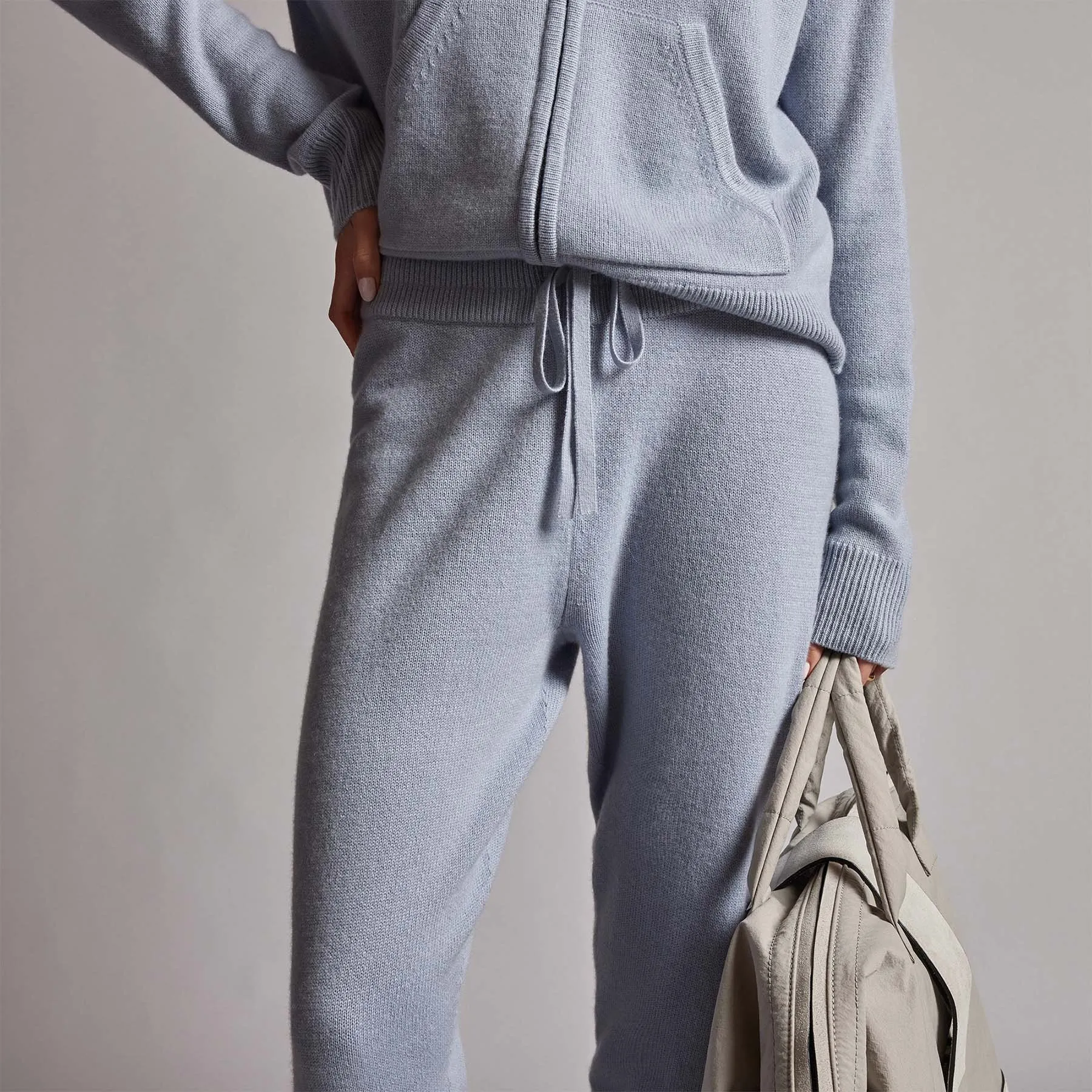 Recycled Cashmere Track Pant - Breeze