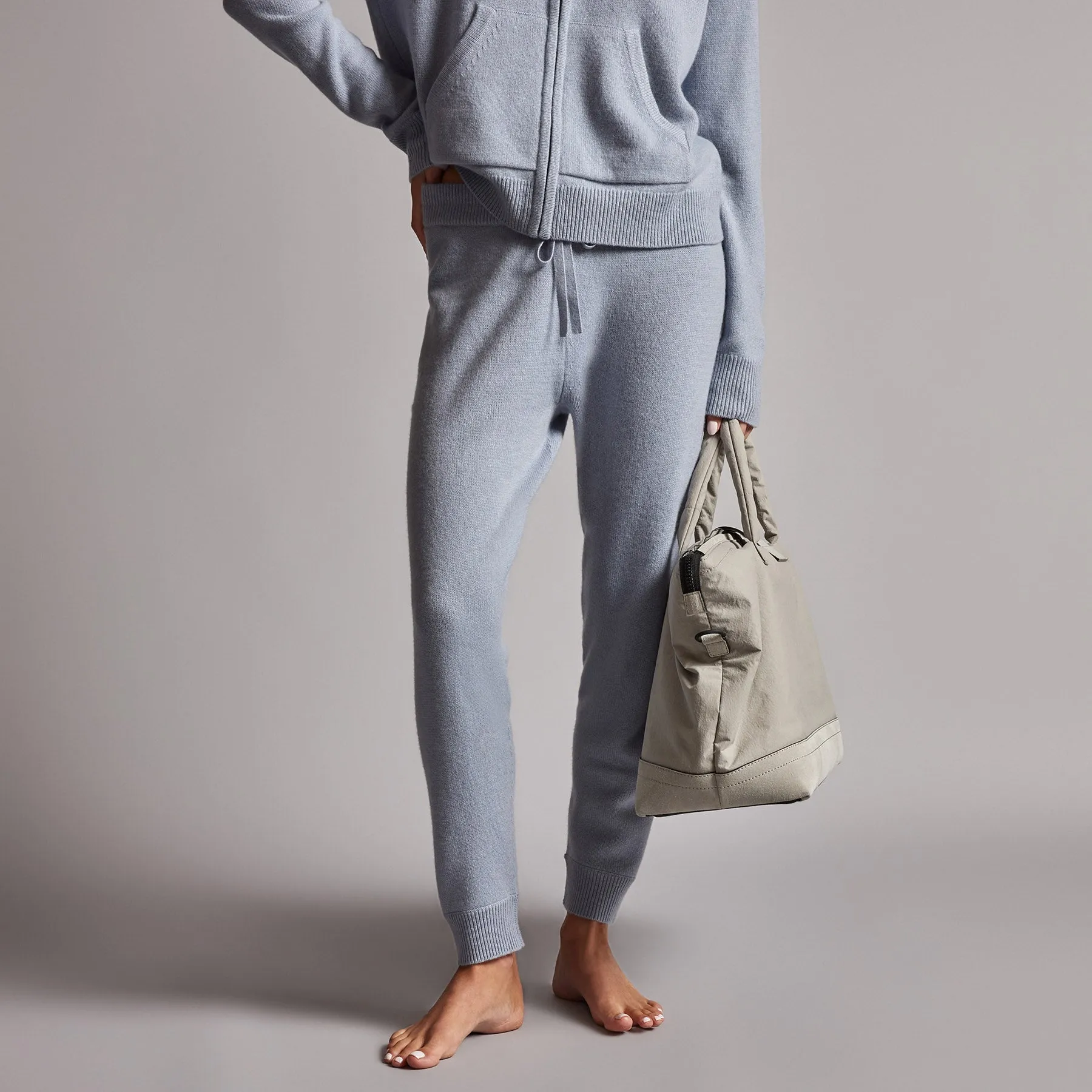 Recycled Cashmere Track Pant - Breeze