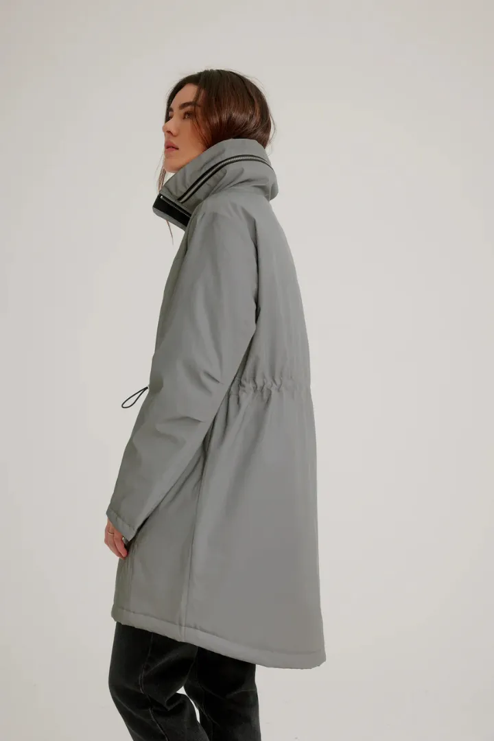 Reflective Anorak with Hidden Hood & Quilted Lining