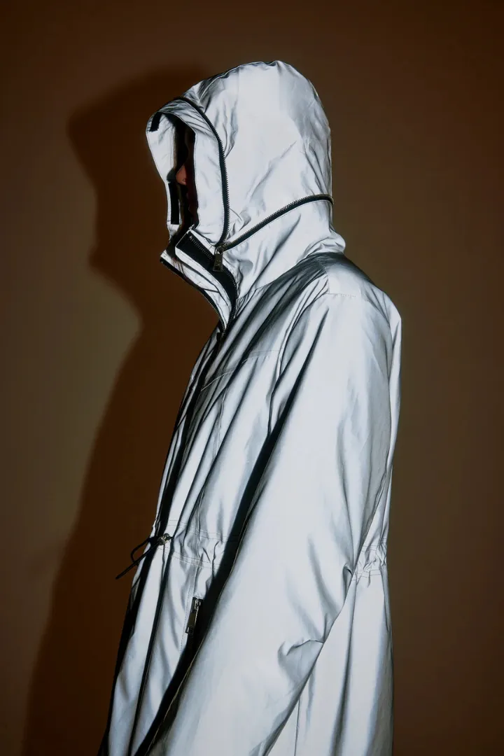Reflective Anorak with Hidden Hood & Quilted Lining