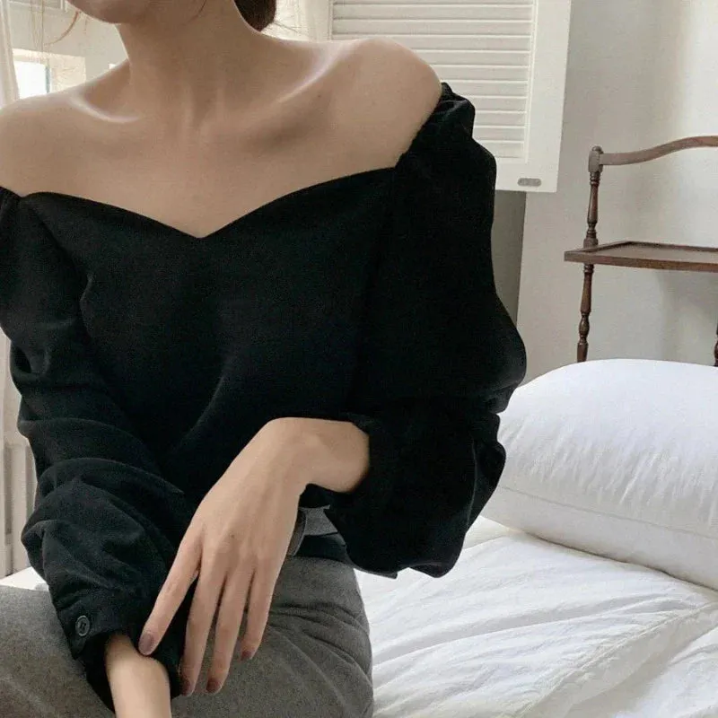 Scallop Collar Blouse Top