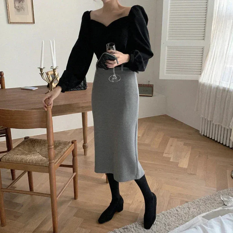 Scallop Collar Blouse Top