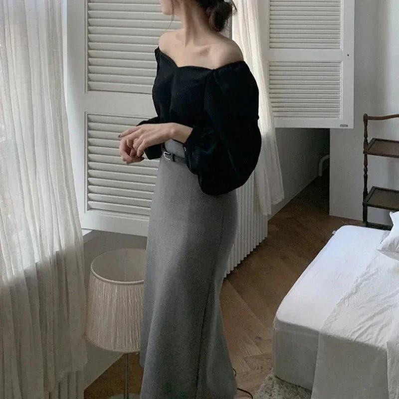 Scallop Collar Blouse Top