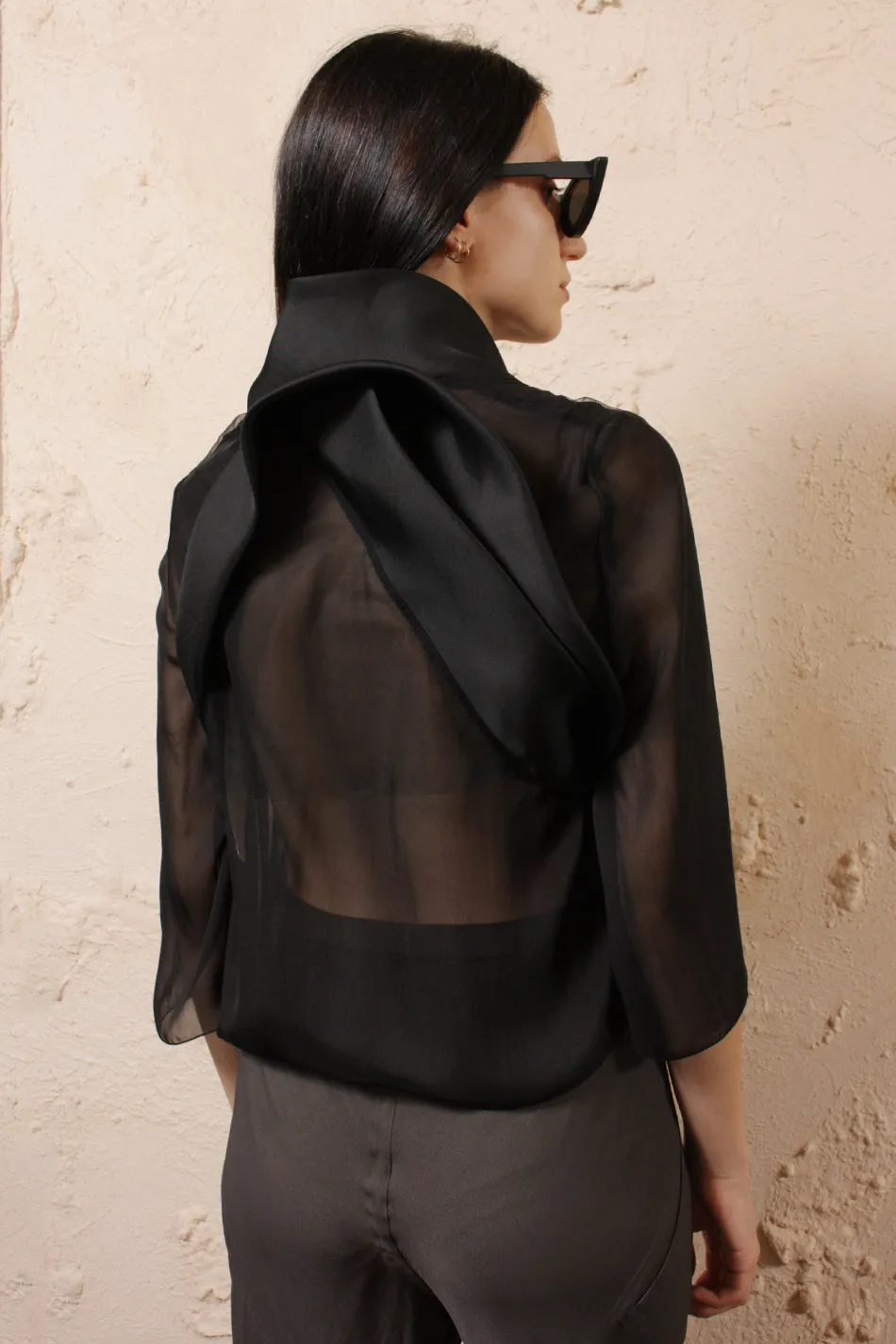 Sheer Cropped Jacket