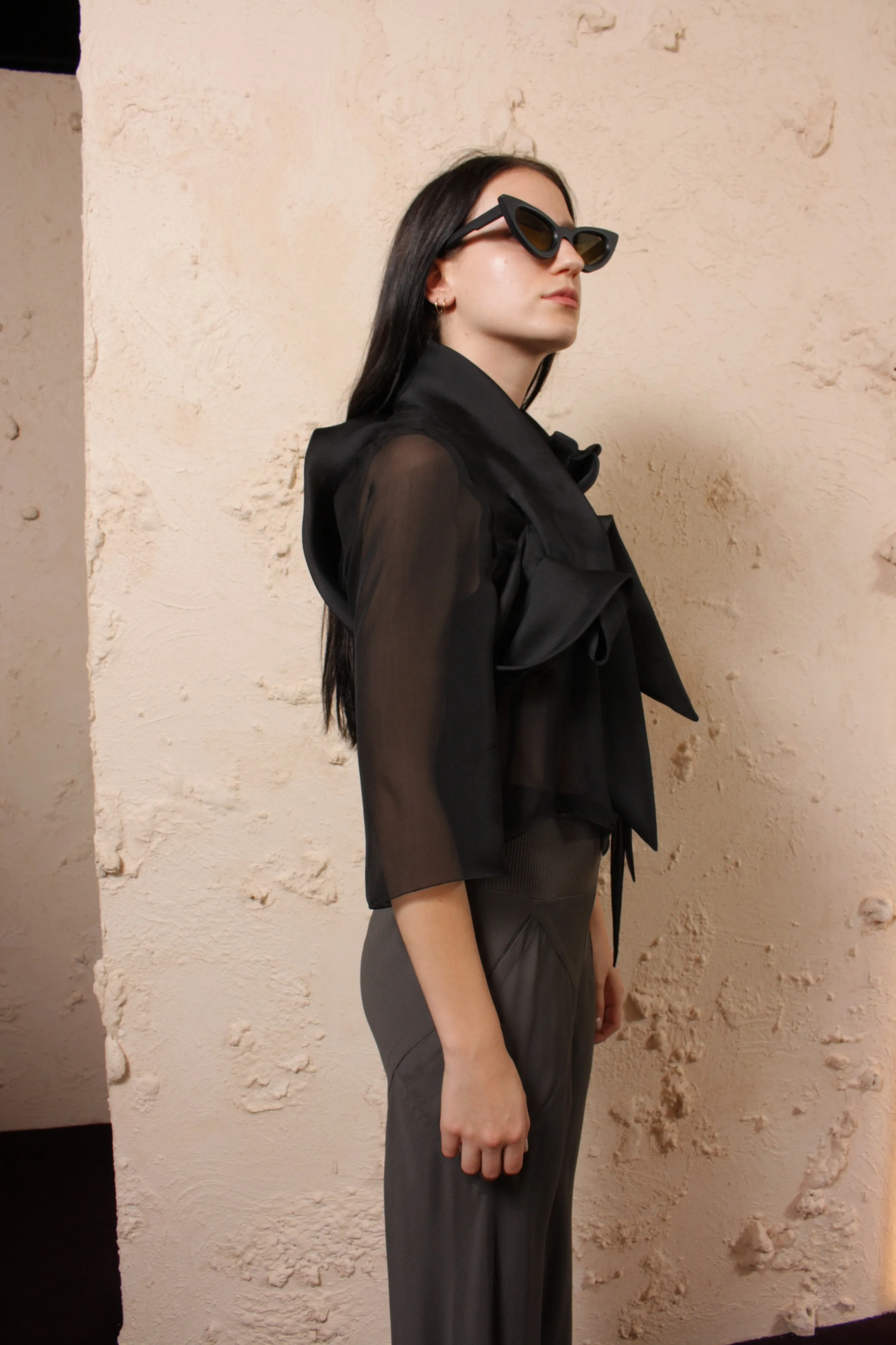 Sheer Cropped Jacket