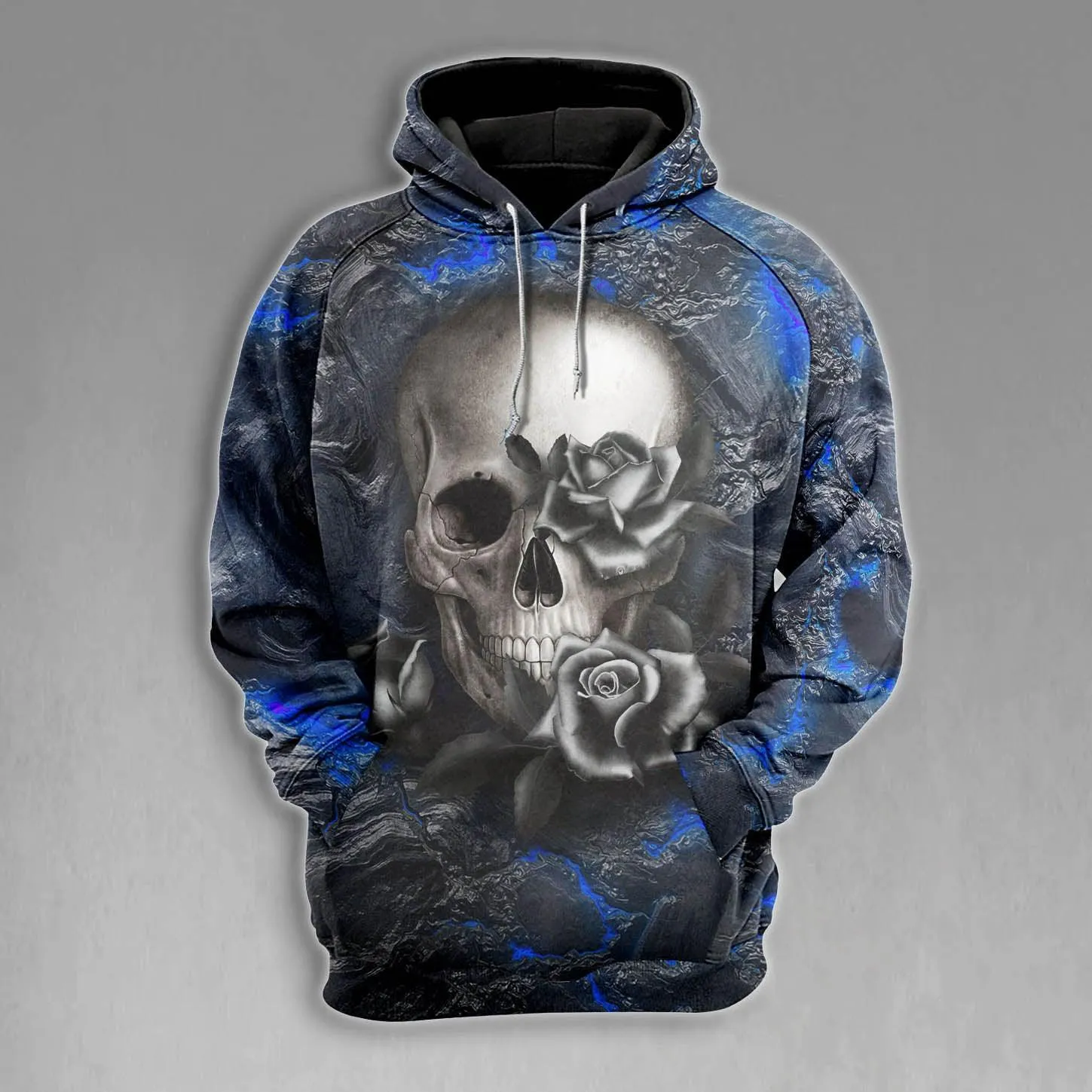 Skull Lava Blue Gothic Combo Hoodie and Leggings