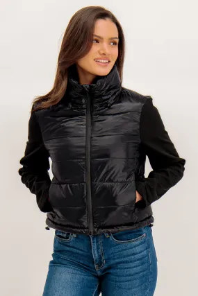 Sophie Cropped Mixed Black Jacket