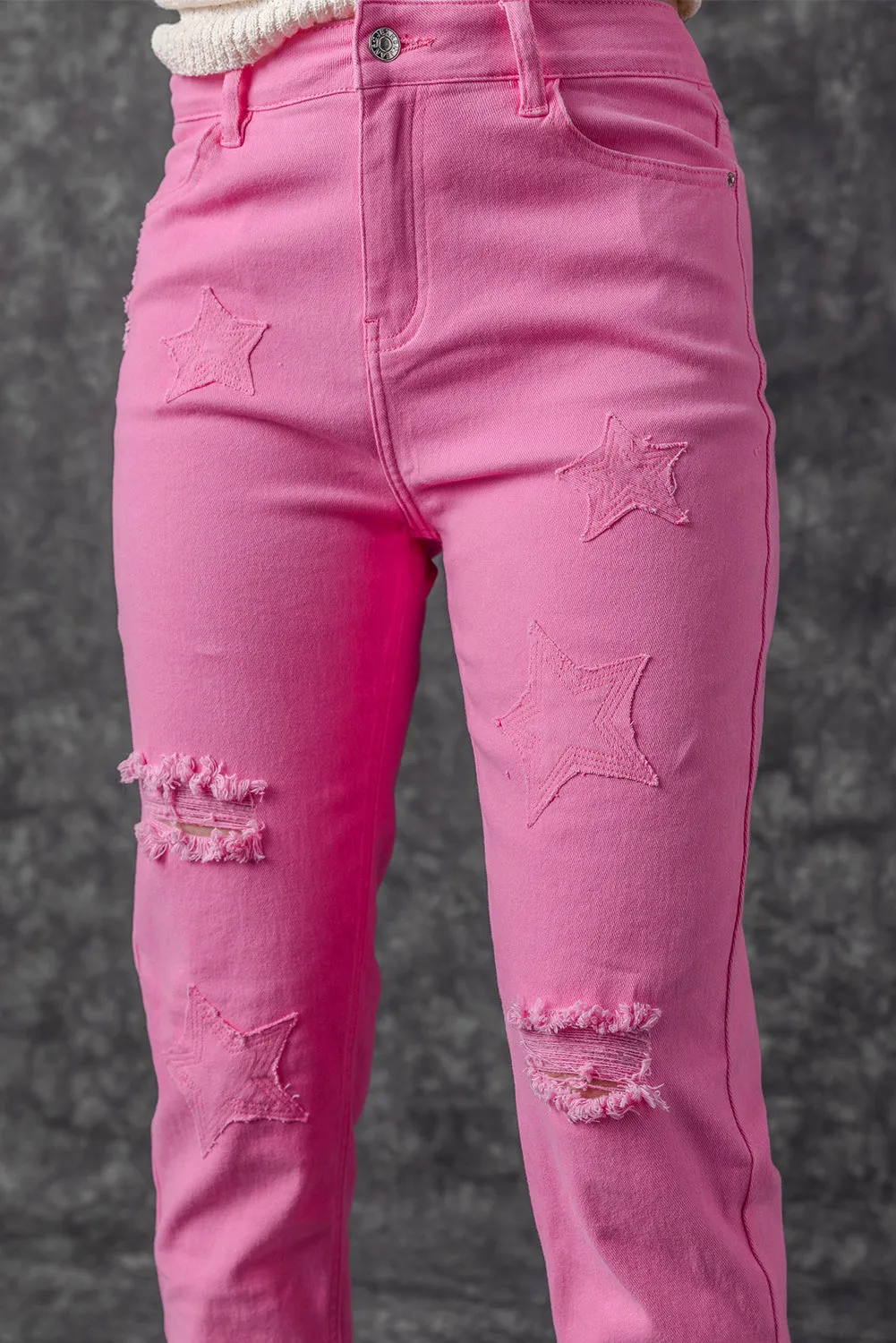 Star Pink Straight Leg Denim
