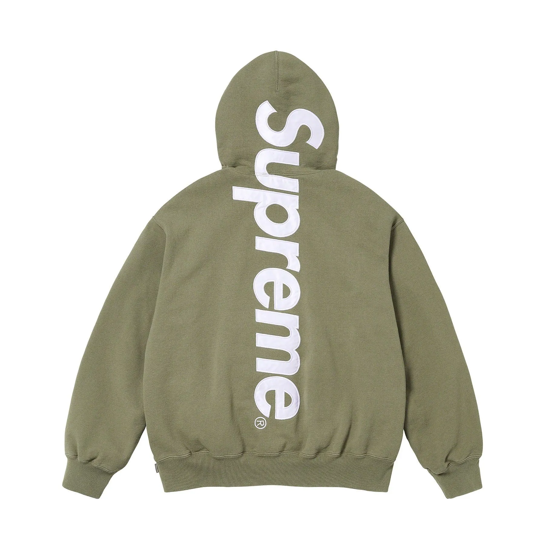 Supreme Satin Appliqué Hoodie 'Light Olive'