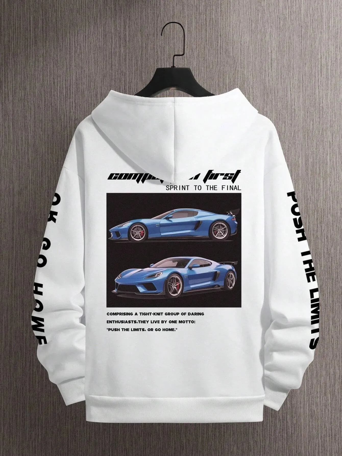 SXV  'competition first’ Printed Cool Aesthetic Sweatshirt Hoodie