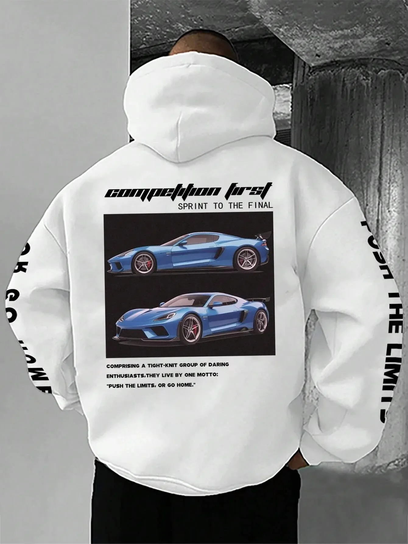 SXV  'competition first’ Printed Cool Aesthetic Sweatshirt Hoodie