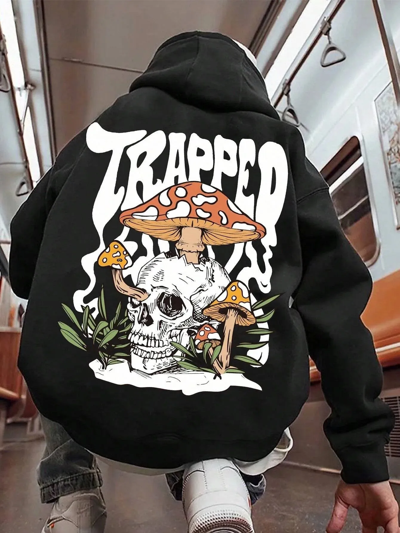 SXV  'Trapped’ Printed Cool Aesthetic Sweatshirt Hoodie