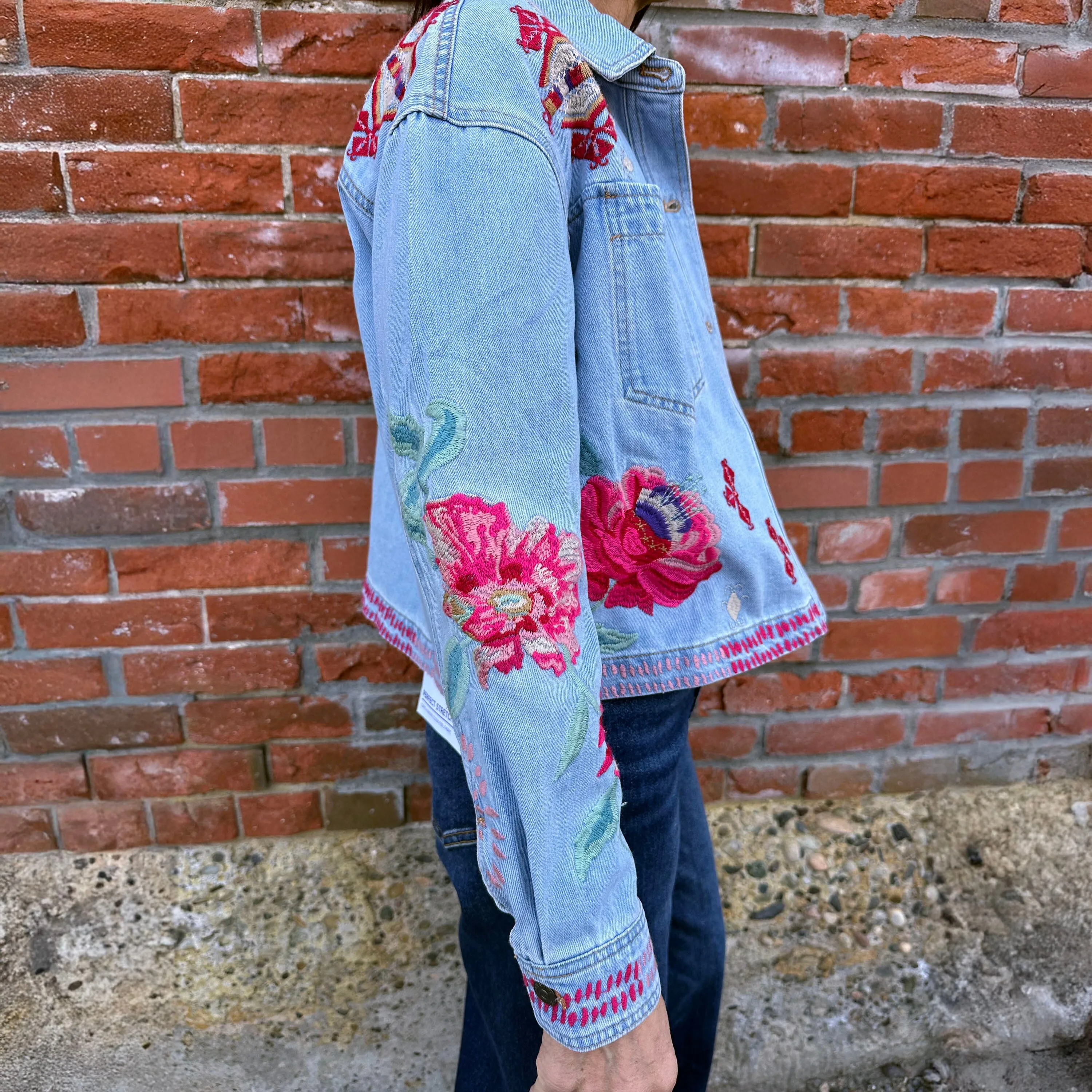 Talulla Cropped Denim Jacket - Johnny Was - W48625