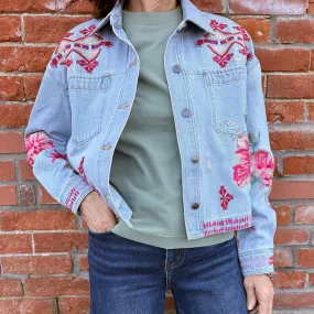 Talulla Cropped Denim Jacket - Johnny Was - W48625