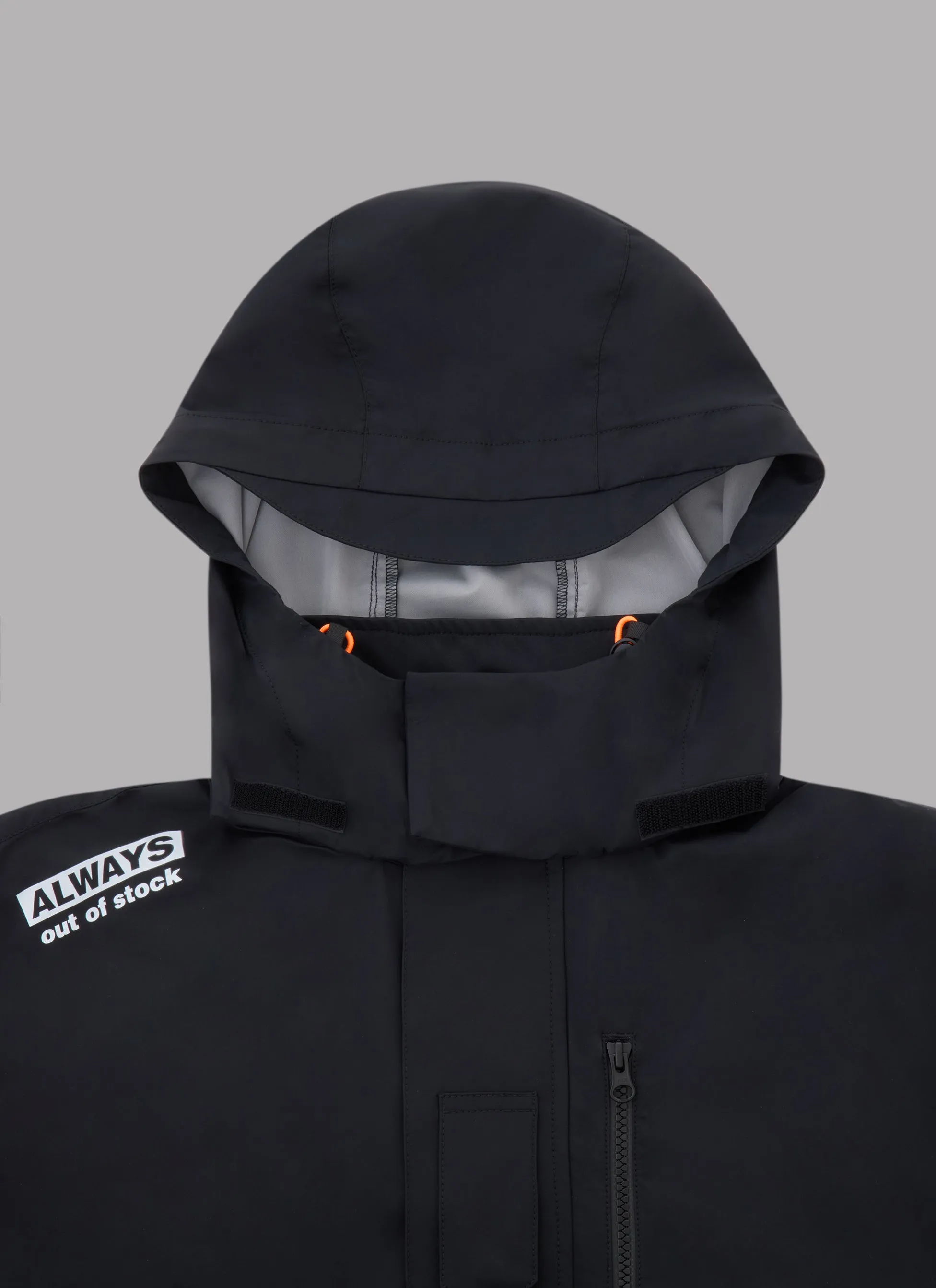 THREE LAYER TRACK JACKET-BLACK