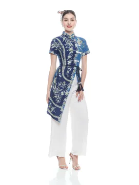 Top Cheongsam CNY Blue Ribbon