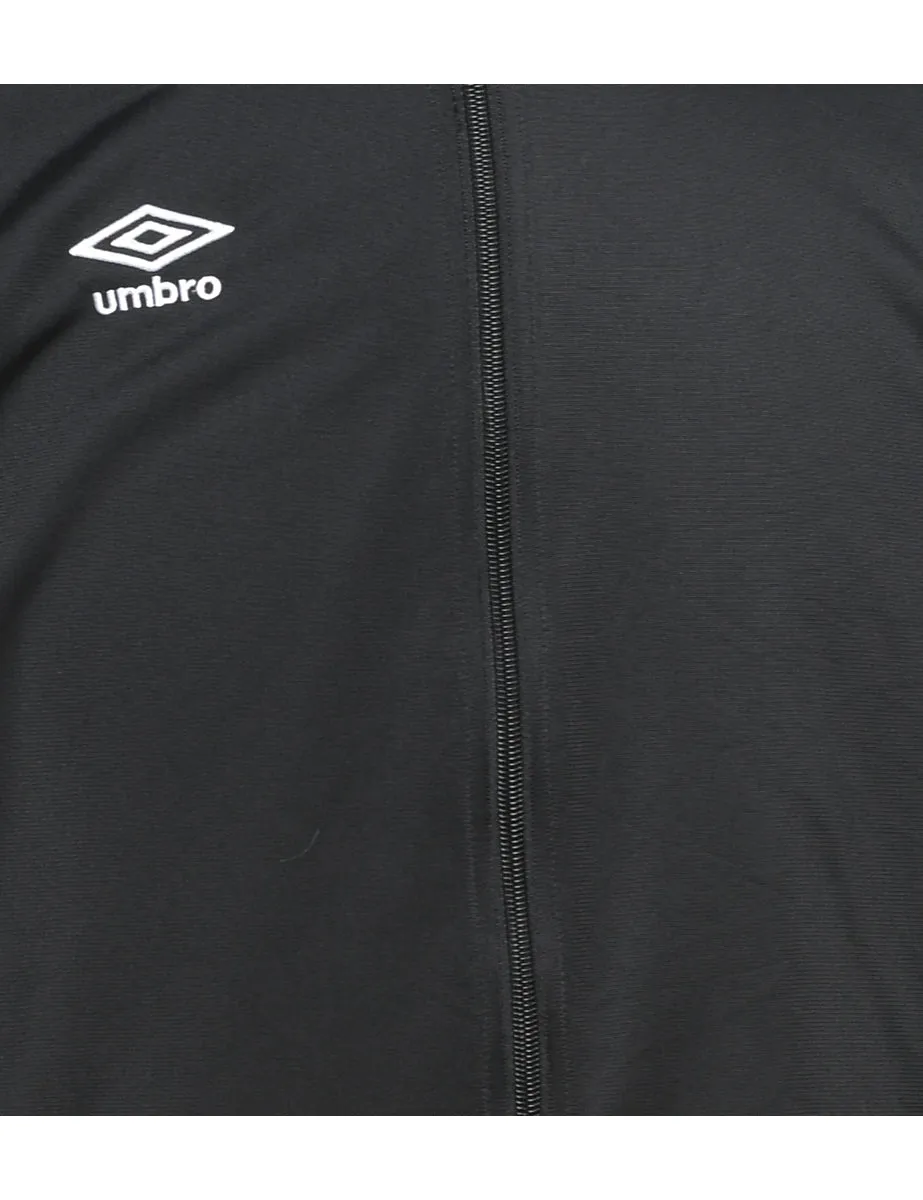 Umbro Black & White Zip-Front Track Top - S