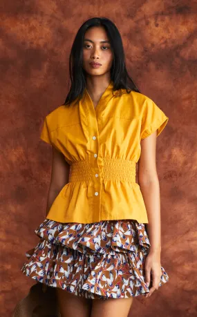 UTAH TOP - MUSTARD POPLIN (PRE-ORDER)