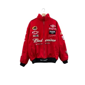 Vintage 1990's Budweiser NASCAR Racing Dale Earnhardt Jr. Racing Jacket