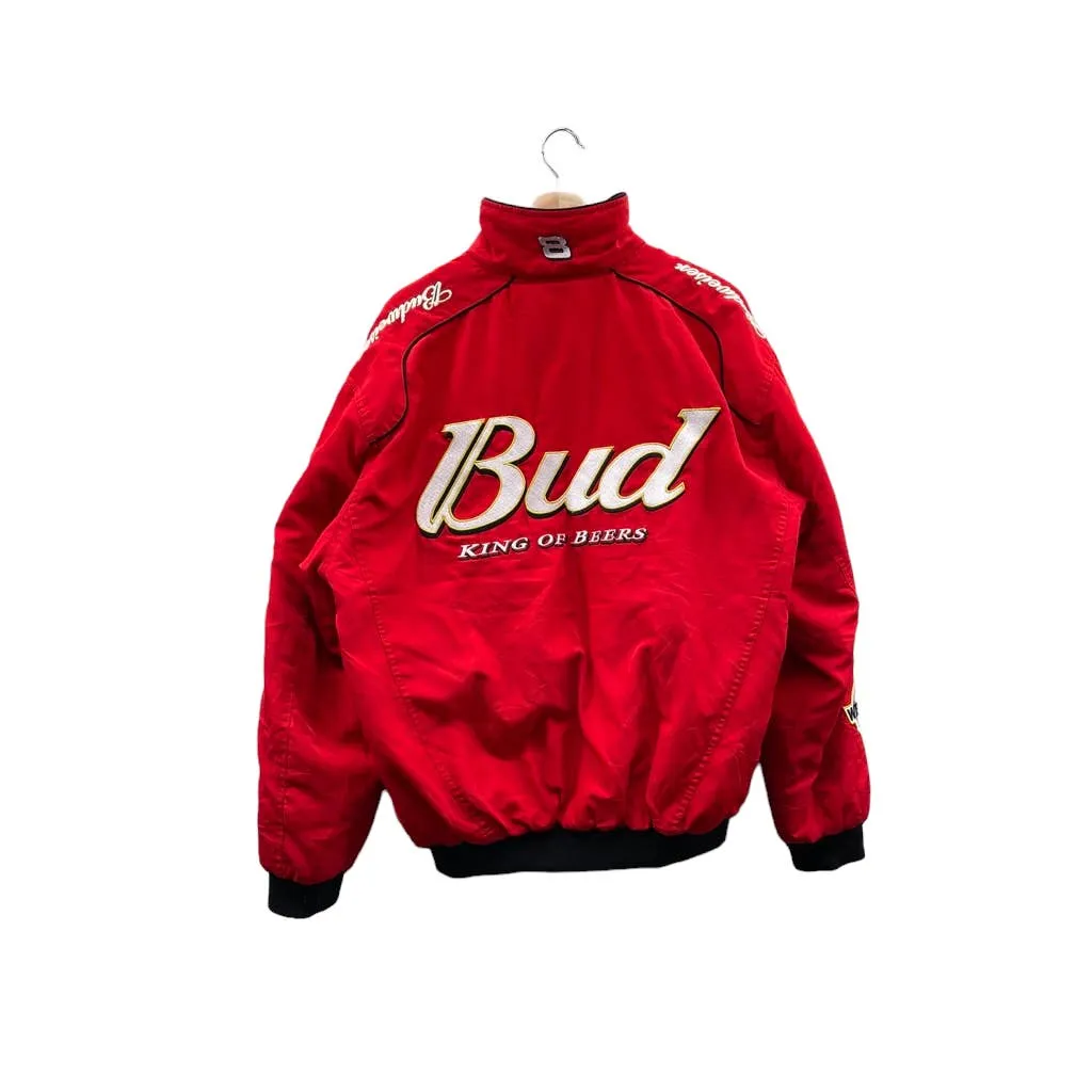 Vintage 1990's Budweiser NASCAR Racing Dale Earnhardt Jr. Racing Jacket