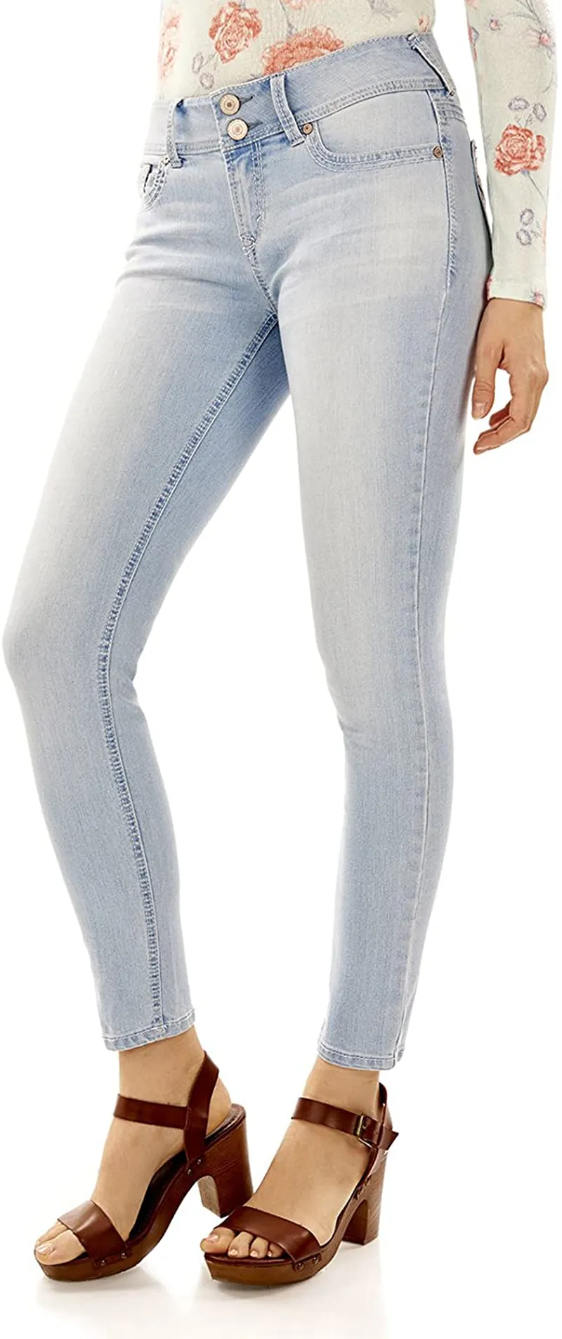 WallFlower Women's Juniors InstaStretch Luscious Curvy Skinny Jeans