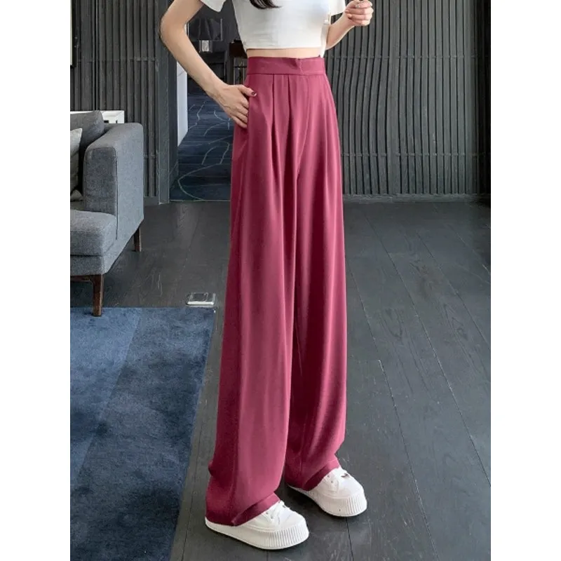 Wide Leg Women Casual High Waist Pants
