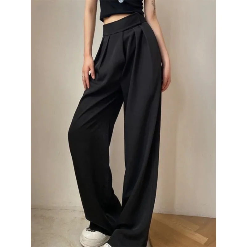 Wide Leg Women Casual High Waist Pants