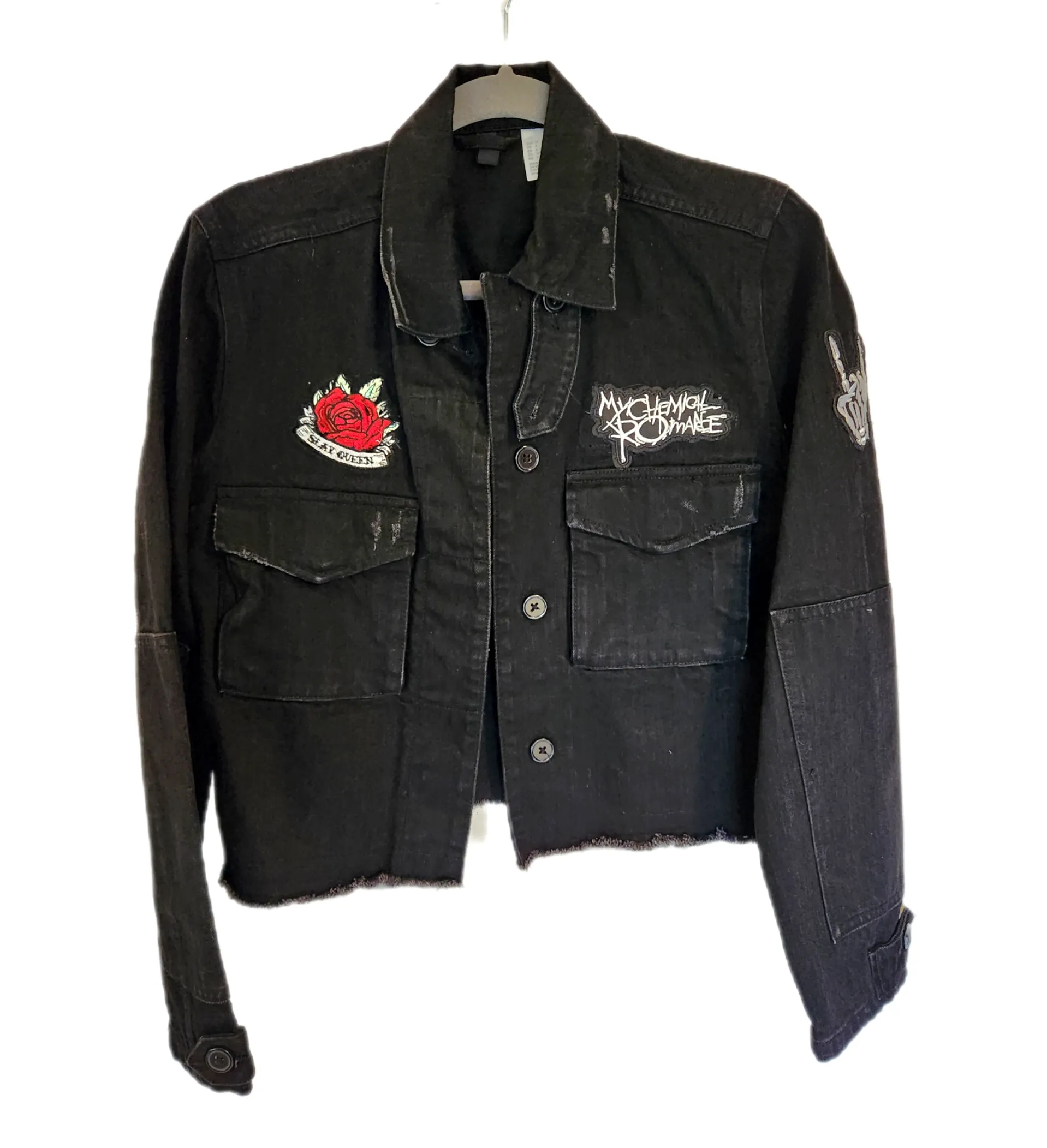 Womens cropped black denim with MCR- size SMALL CLEARANCE!