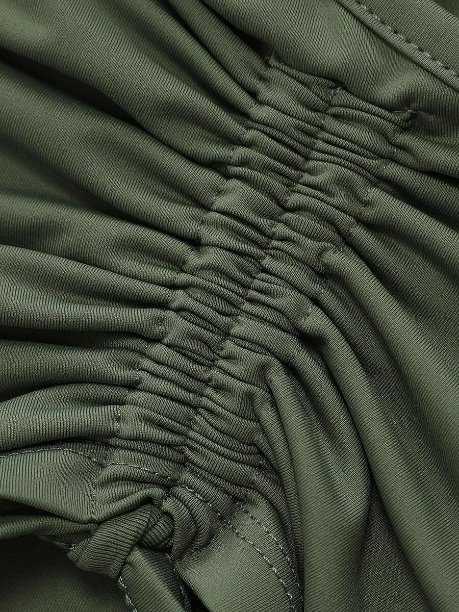 Women's Long Sleeve Light Green Plain Top