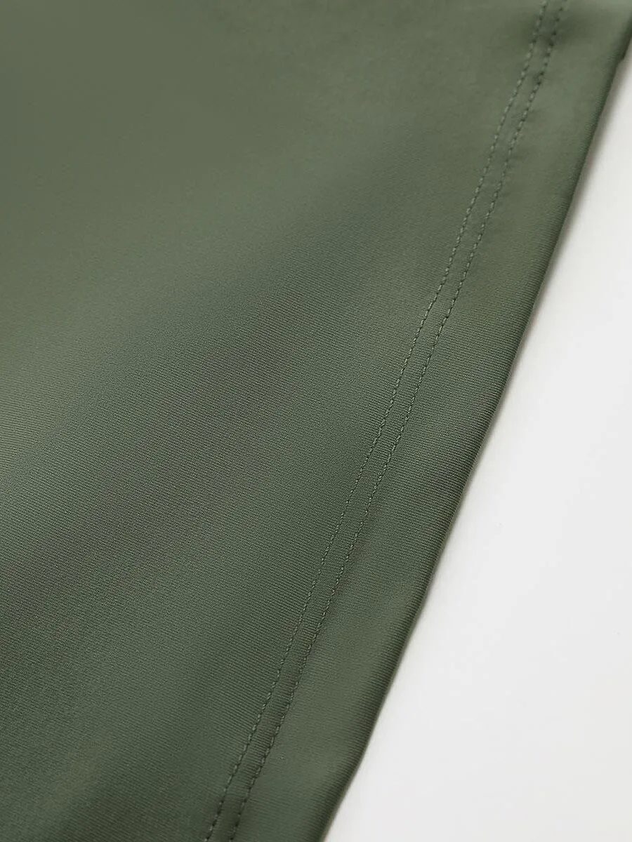 Women's Long Sleeve Light Green Plain Top