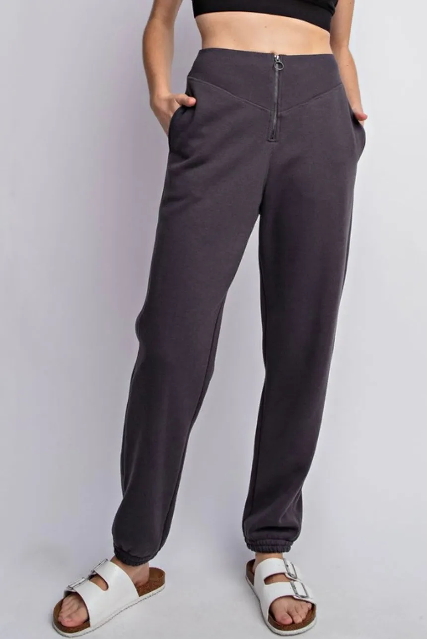 Zip It Up Sweatpants Black