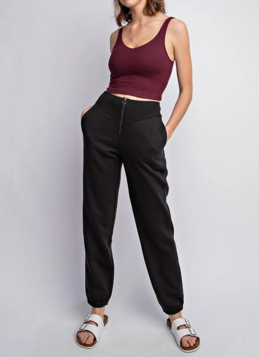 Zip It Up Sweatpants Black