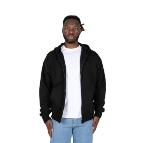 ZIP UP HOODIE - BLACK